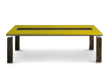 ARES - Rectangular leather and melamine-faced chipboard office desk by i 4 Mariani - view 3